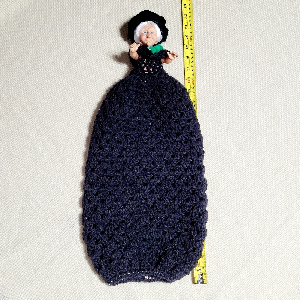 Crochet Witch Grocery Bag Holder